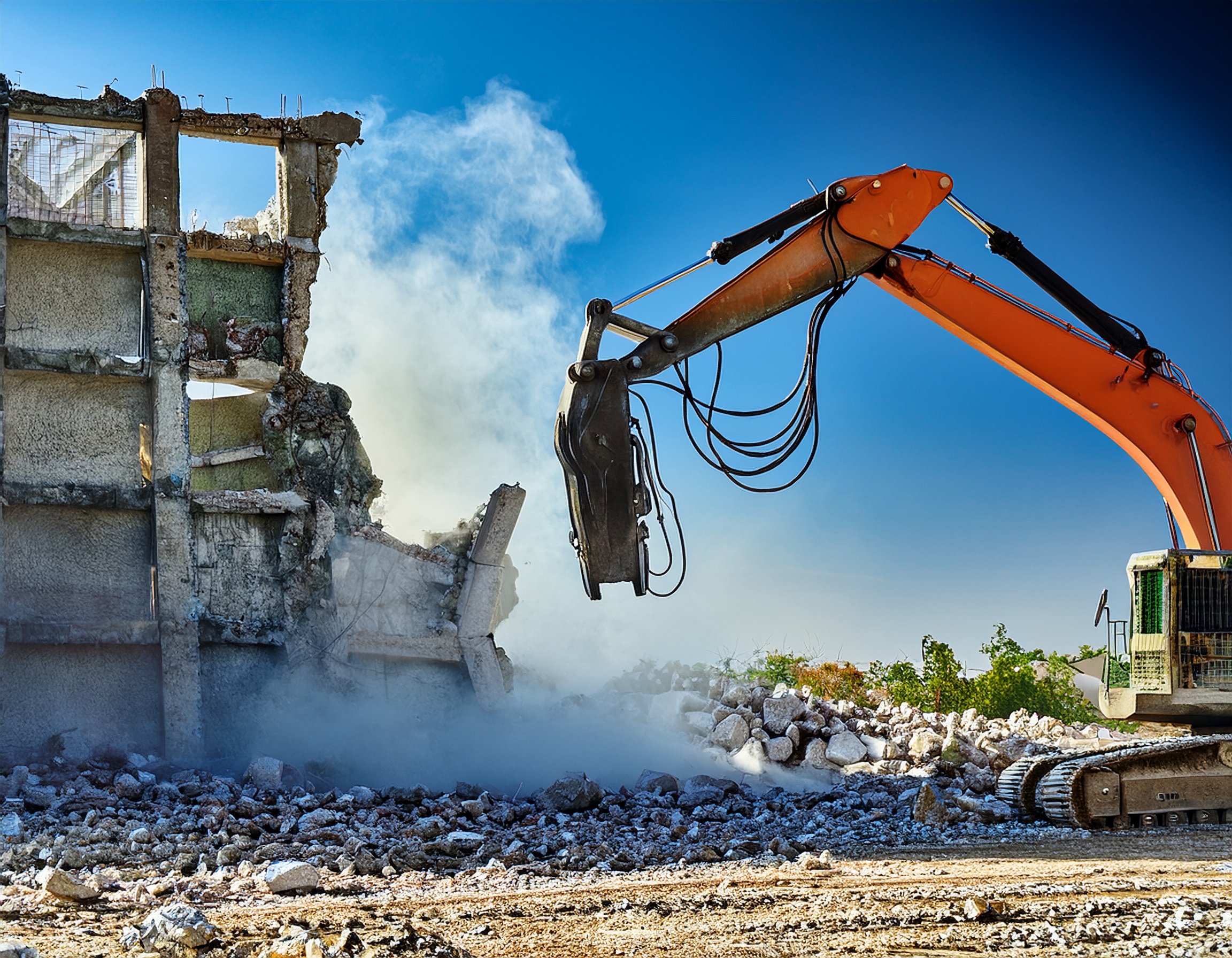 Abrissprojekt in der Stadt